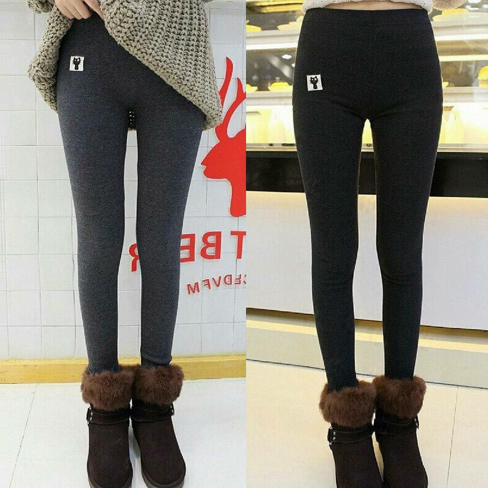 Quần Legging Mèo Dễ Thương Lót Lông Không Xù Siêu Ấm ROSA