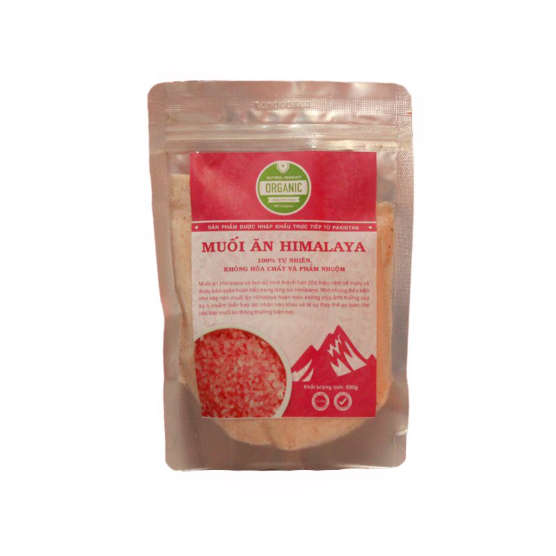 Muối hồng Himalaya hạt nhuyễn (0.6mm) TBT Organic Food