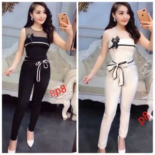 Jum dài phối lưới cài nơ áo kèm belt thắt eo