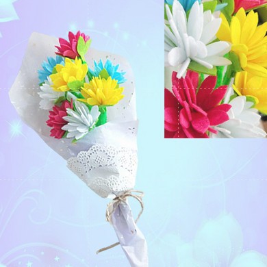 Đồ Chơi Thủ Công Sáng Tạo Tự Làm Bó Hoa Vải Handmade Cho Bé