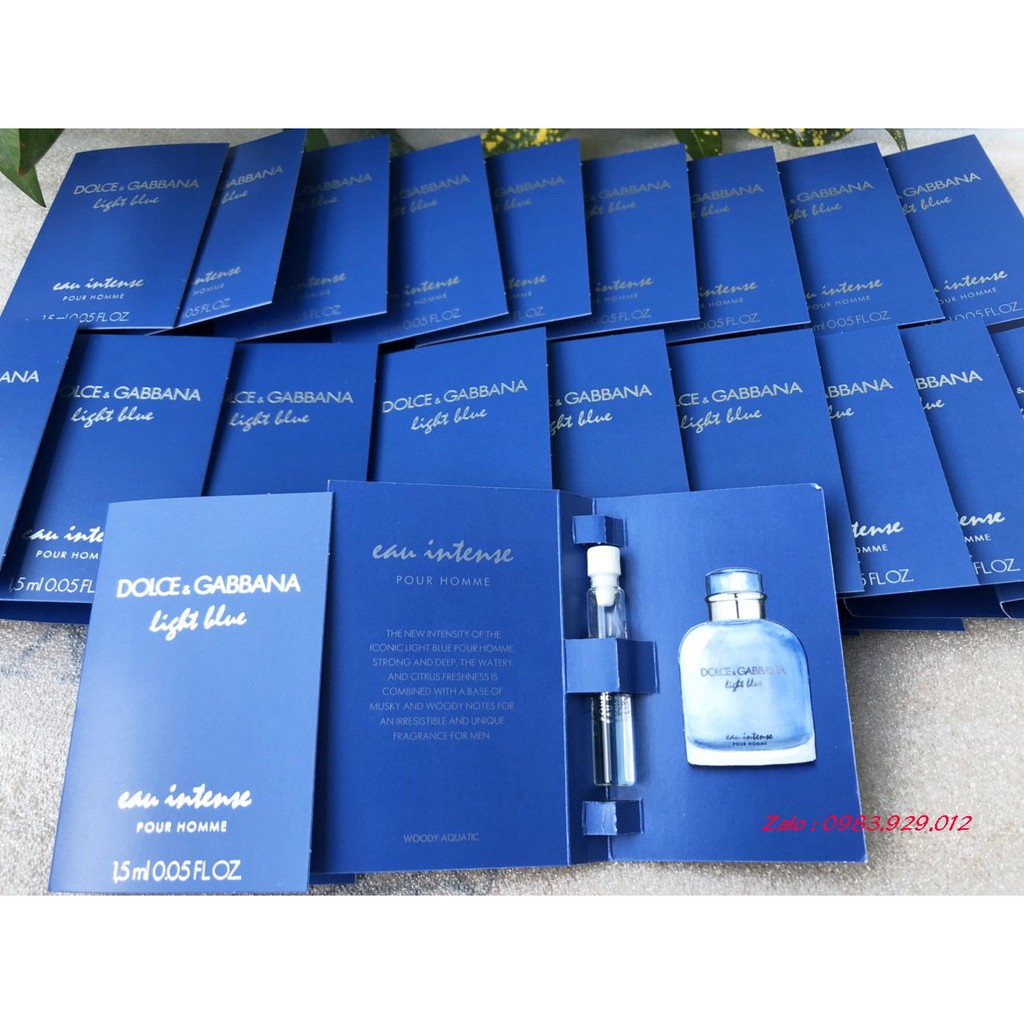 [D&G] Nước Hoa Vial Dolce & Gabbana Light Blue Eau Intense Pour Homme