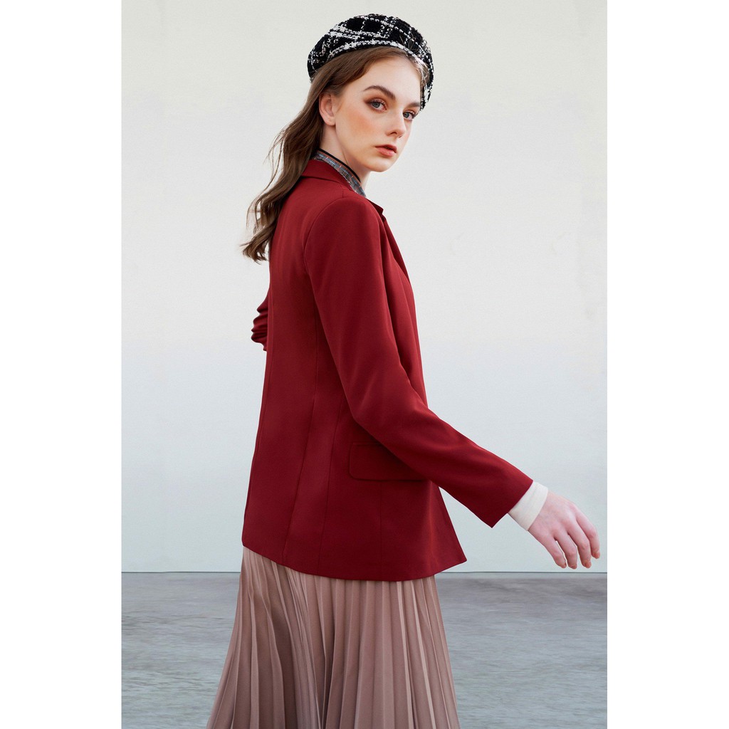 Áo khoác blazer suông basic cổ ve 1 khuy cam đỏ 1BL1024 ADORE DRESS | BigBuy360 - bigbuy360.vn