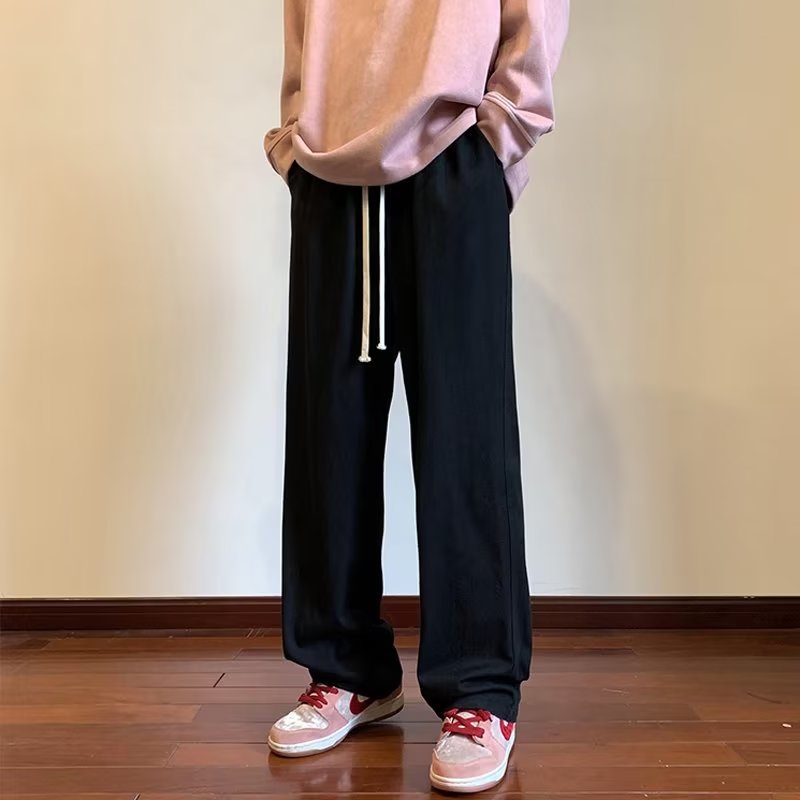 Quần ống rộng Màu Trơn Thời Trang Hàn Quốc Cho Nam