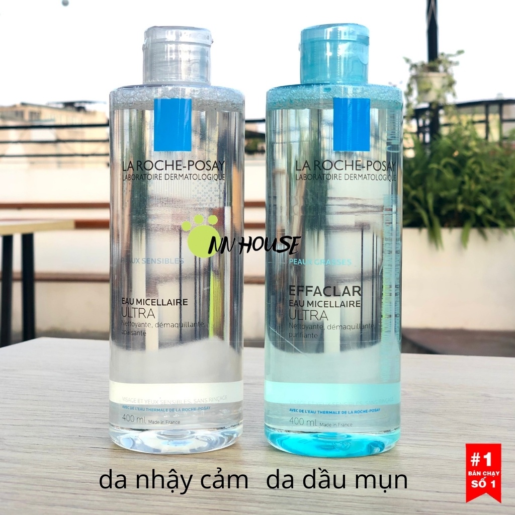 Nước tẩy trang La Roche Posay da dầu và da nhậy cảm làm sạch da và dưỡng ẩm da, dưỡng da micellar water tẩy trang nước