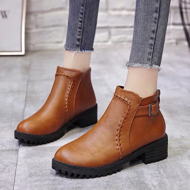 (ORDER) Bốt trơn da mềm 3 phân Big size 35-43 | BigBuy360 - bigbuy360.vn