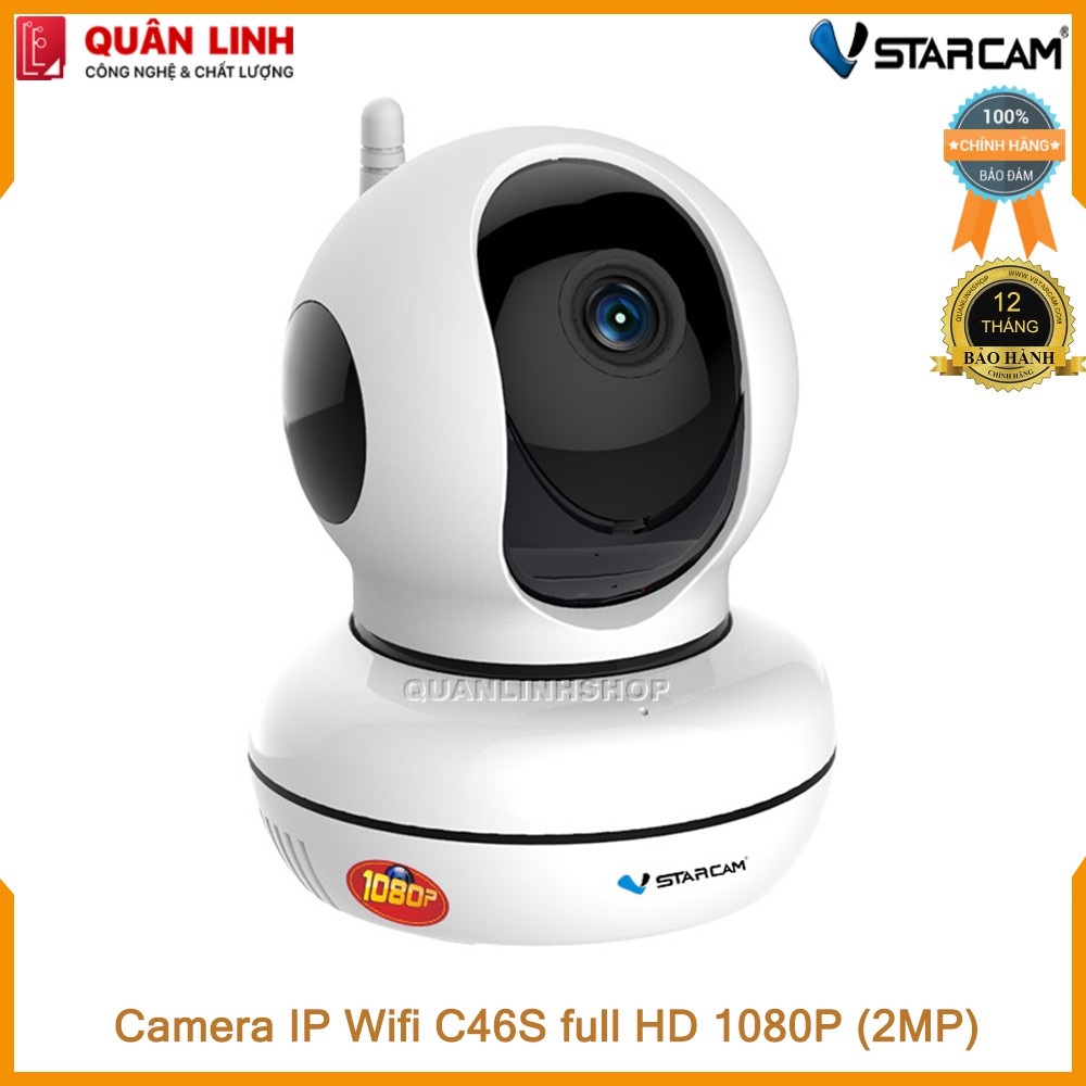 Camera giám sát IP Wifi hồng ngoại ban đêm Vstarcam C46S Full HD 1080P 2MP