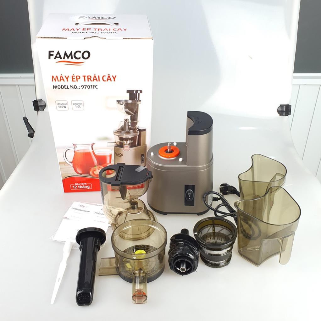 MÁY ÉP CHẬM FAMCO 9701FC CHUYÊN ÉP HOA QUẢ GIẢI NHIỆT MÙA HÈ HÀNG CHÍNH HÃNG ELMICH