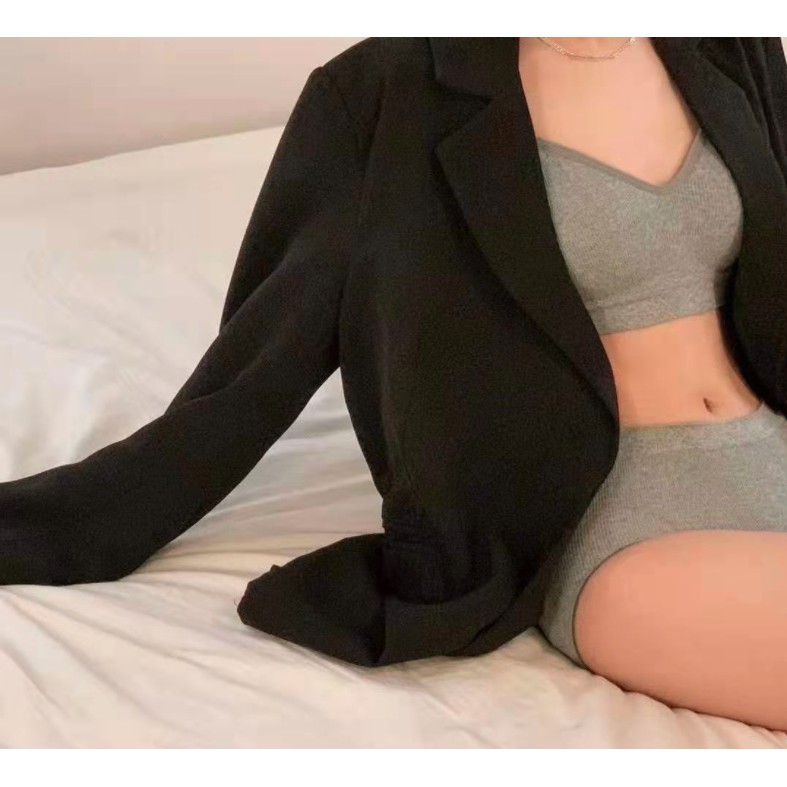 Bộ đồ lót cotton tăm tre kiểu thể thao không gọng ,nâng ngực sexy gợi cảm cho nữ M02 | BigBuy360 - bigbuy360.vn