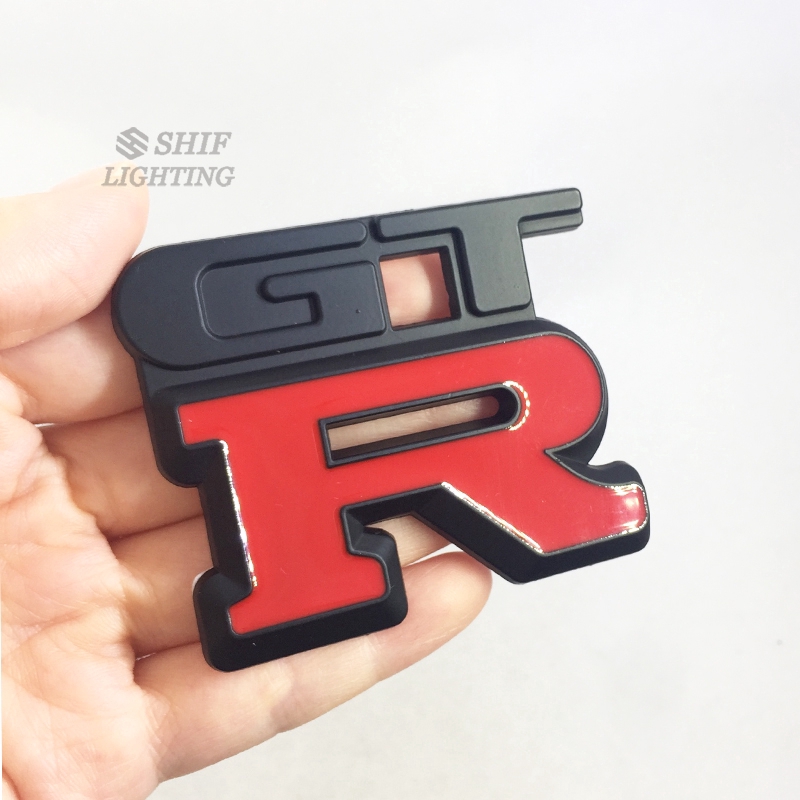 Logo hình chữ GTR bằng kim loại trang trí cho xe hơi NISSAN GTR