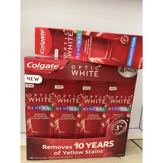 Kem đánh răng Colgate Optic White Renewal (1 TUÝP 116g) - Hàng Mỹ