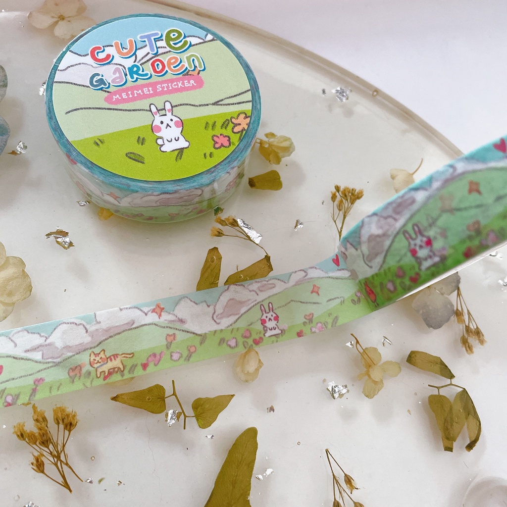 Meimei Sticker - Cute Garden Washitape băng keo dán xinh xắn trang trí