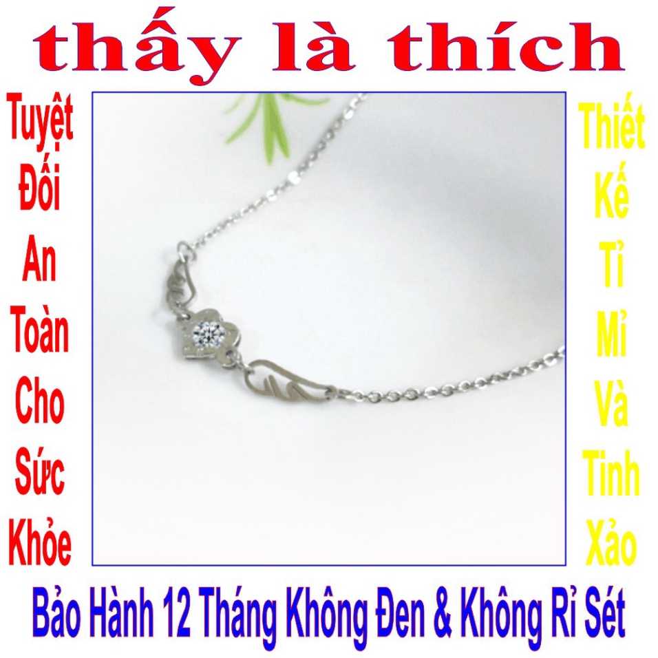 Dây chuyền bé gái đôi cánh đính đá phối trái tim xinh xinh - An toàn cho trẻ -Cam kết 1 đổi 1 nếu hoen , gỉ sét