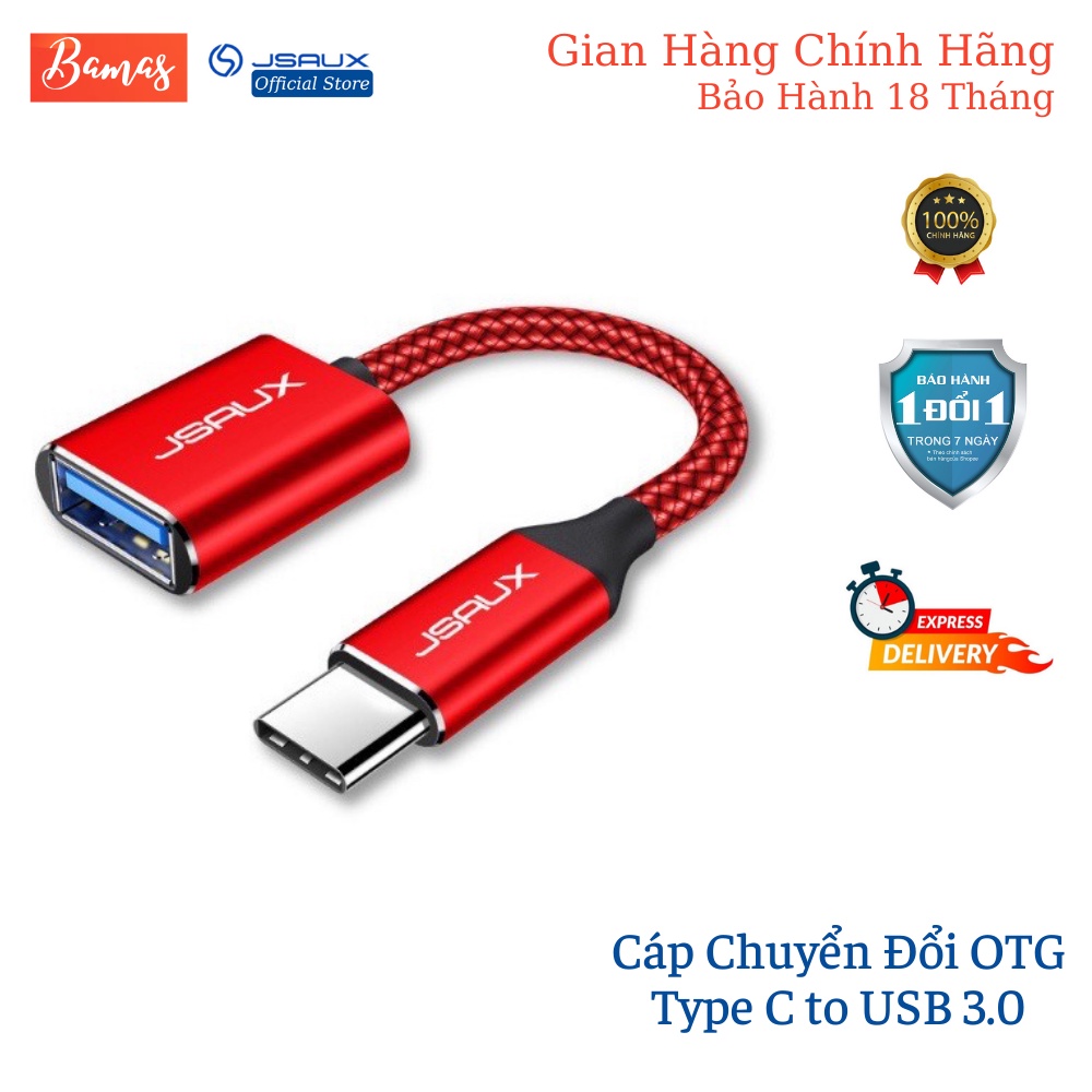 Cáp Chuyển Đổi Type C Sang Usb OTG 3.0 Cao Cấp CD0019 JSAUX - Cho Điện Macbook, Điện thoại Samsung, Oppo, Huewe