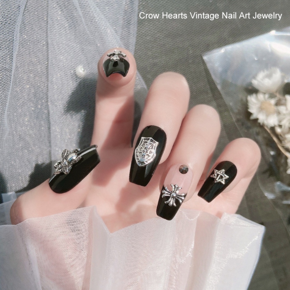 Phụ Kiện Trang Sức Bằng Hợp Kim Hình Lục Giác Đính Đá Phong Cách punk Cổ Điển Hàng Mới