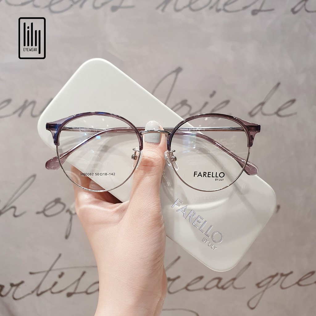 Gọng kính cận nam nữ FARELLO by Lily, thiết kế mắt tròn phù hợp với nhiều khuôn mặt, đa dạng màu sắc CYBER - 00062 | BigBuy360 - bigbuy360.vn