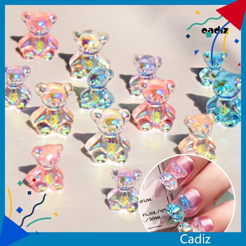 Charm gấu 3D trang trí móng.,phụ kiện Nail