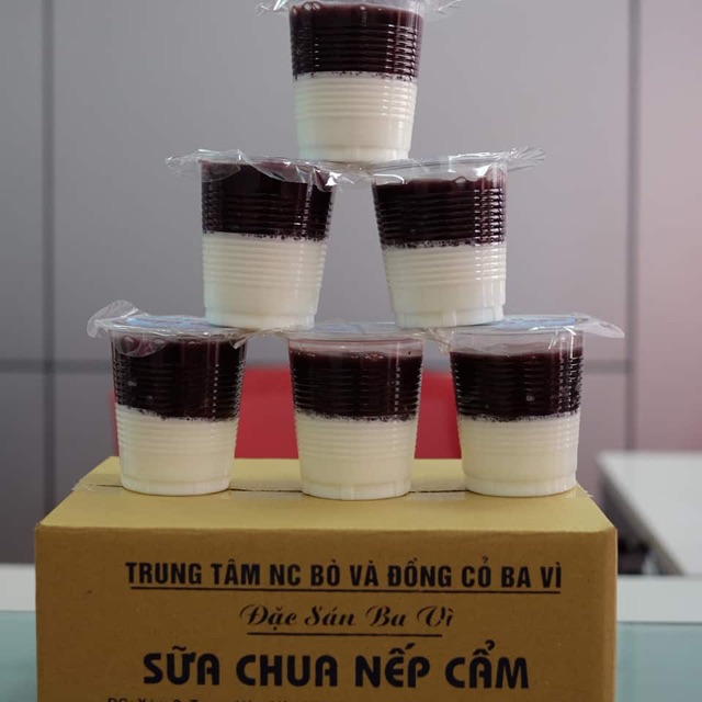 Sữa chua nếp cẩm và sữa chua dê bò ba vì