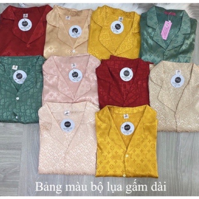 Đồ Bộ Pijama - Bộ Gấm Áo Cộc Quần Lửng Cao Cấp [Hàng Chuẩn Kèm Video+ảnh thật] | BigBuy360 - bigbuy360.vn
