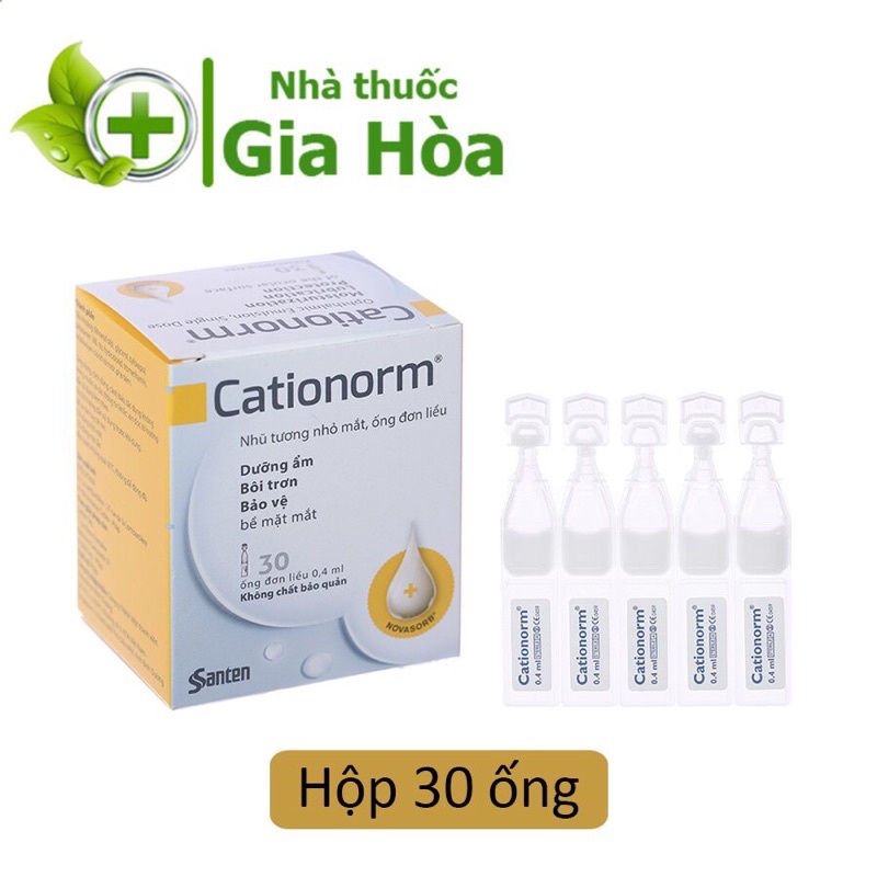 Cationorm - Nhũ tương nhỏ mắt /  nước mắt nhân tạo dưỡng ẩm, bảo vệ, làm trơn mắt cho người mắt khô, dùng kính áp tròng