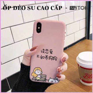 Ốp dẻo su in hình Cô bé IP6/IP6PLus/IP7/IP7Plus/IPX/IPXsmax
