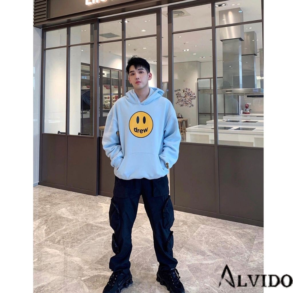 Áo Hoodie Nam Nữ ALVIDO hoodie Unisex Drew oversize form rộng nam nữ unisex phong cách ulzzanghàn quốc AN205