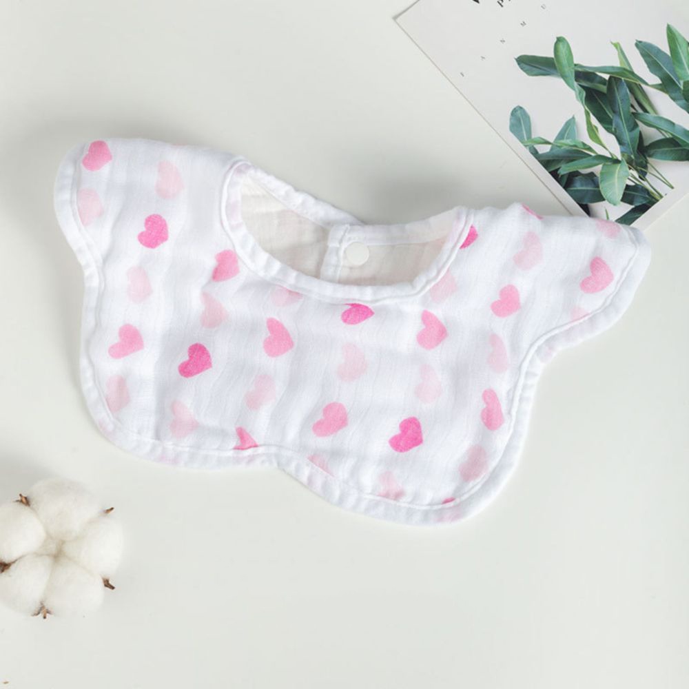 Yếm tròn 2 mặt xoay 360 độ chất liệu vải xô 6 lớp thoáng mát
