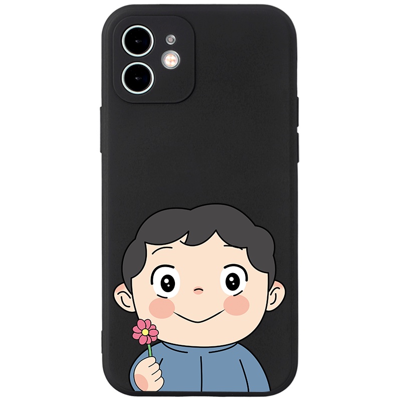 Ốp lưng JURSUE hoạt hình cặp đôi dễ thương đẹp cho iPhone 13 12 11 Pro Max SE 2020 X XR XS ip 8 7 6 6S Plus kute Y168