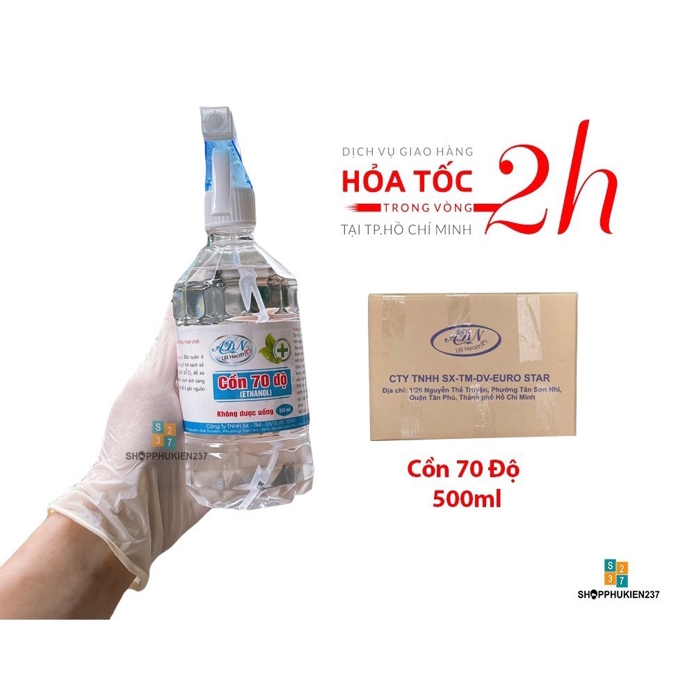 Cồn sát khuẩn y tế ADN 70/90 độ ( ethanol ) có loại 500ml/1000ml có vòi xịt ( Hỏa Tốc 2H HCM )