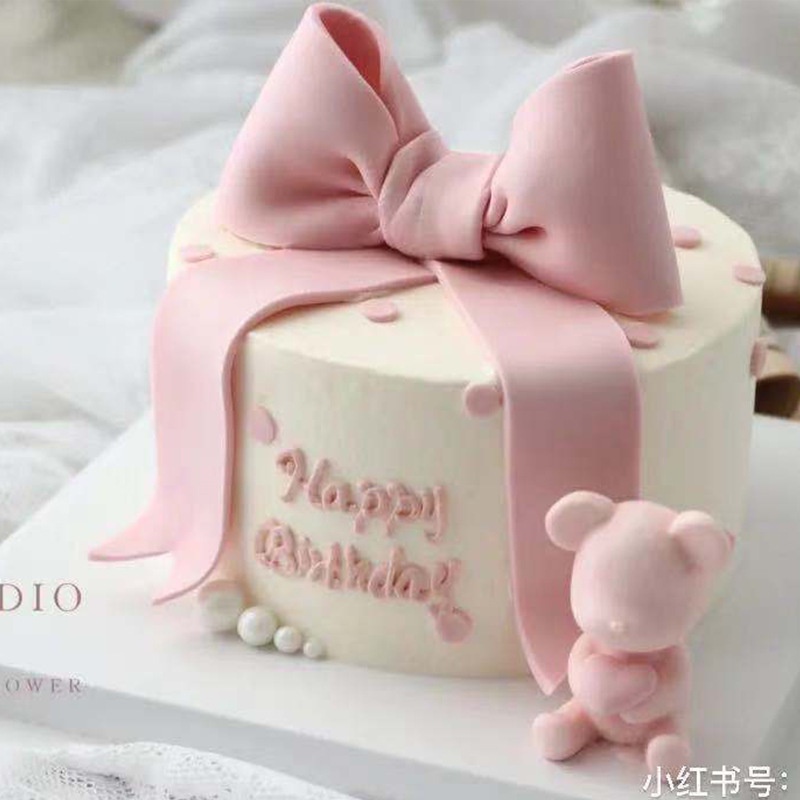 Phụ kiện trang trí bánh kem hình nơ 3D độc đáo cho tiệc sinh nhật/đám cưới