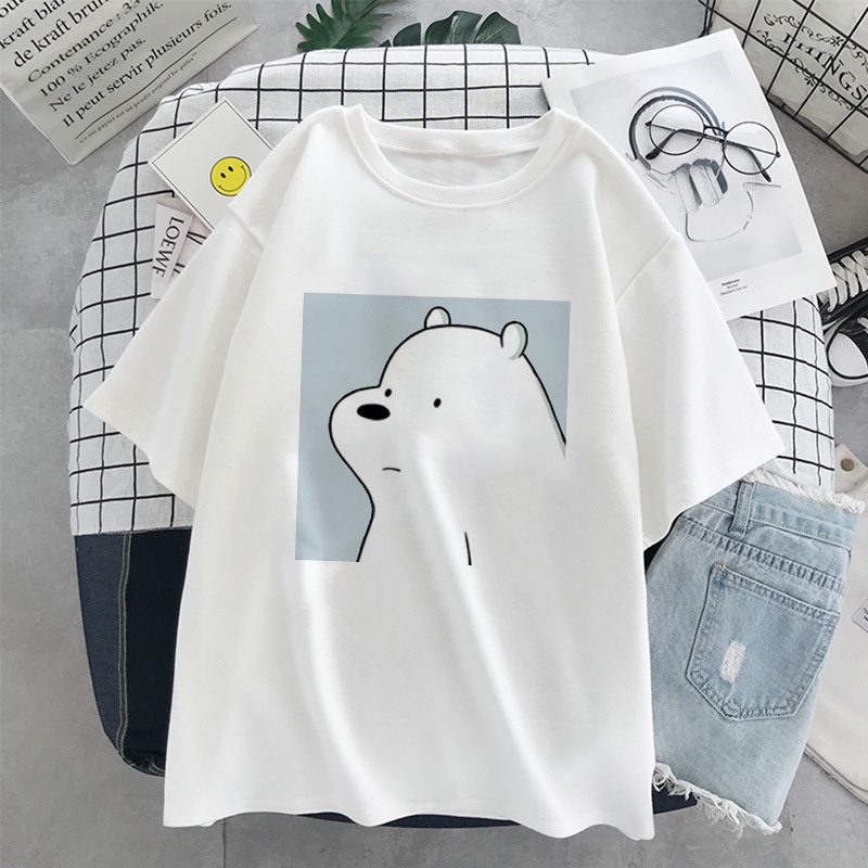 Áo thun nữ ngăn tay in hình Gấu cute