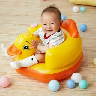 Ghế Tập Ngồi Hơi Cho Bé Hình Con Vịt , mẫu giao ngẫu nhiên  ( Loại dày )