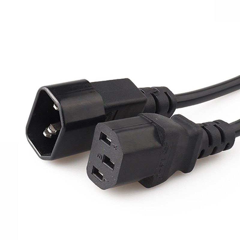 Cáp nguồn UPS DPU PSU nối dài 1 đầu đực 1 đầu cái C13 C14 1.5 mét 3x0.75mm chịu tải 1200 watt