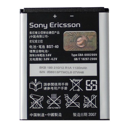 Pin Sony BST40 cho Sony Ericsson P1i