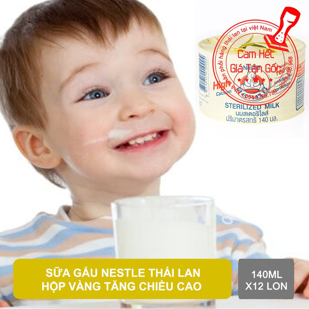 Sữa gấu thái lan lon vàng x 12 lon