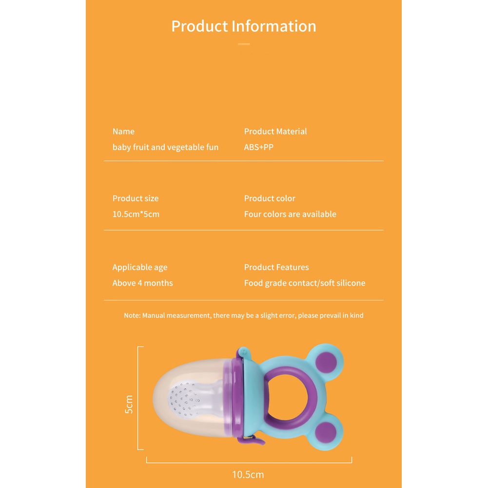 1PC Silicone Cho Bé Ăn Trái Cây Tươi Miếng Dán Dinh Dưỡng Cho Bé Ăn Thức Ăn Trái Cây Núm Vú Giả Cho Bé Đậu Nành Miếng Dán Đồ Chơi Bộ Đồ Ăn Cho Bé Babyhouse