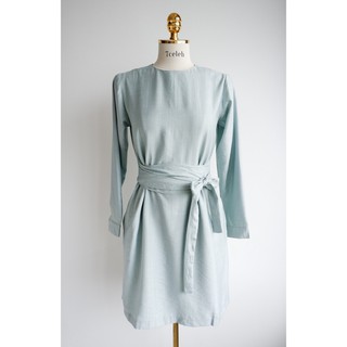 Đầm suông, xanh mint cột eo 7CELEB - DN0210