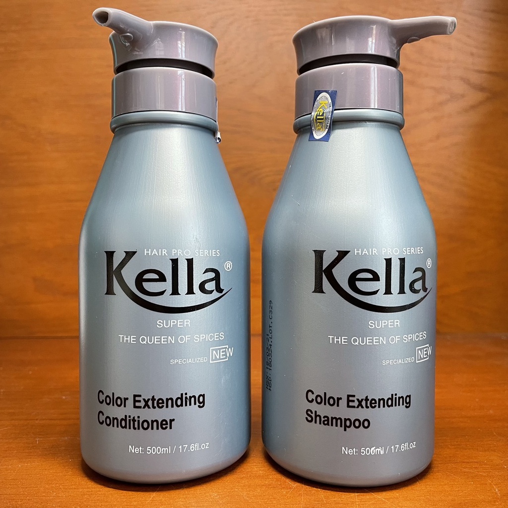 Combo Dầu Gội + Dầu Xả Kella Xám Giữ Màu Tóc Nhuộm Lâu Phai 500MLx2