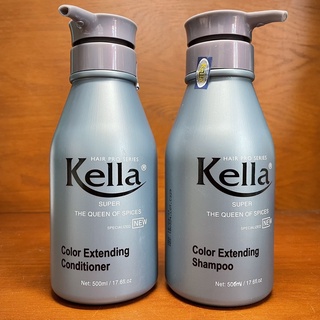Combo Dầu Gội + Dầu Xả Kella Xám Giữ Màu Tóc Nhuộm Lâu Phai 500MLx2