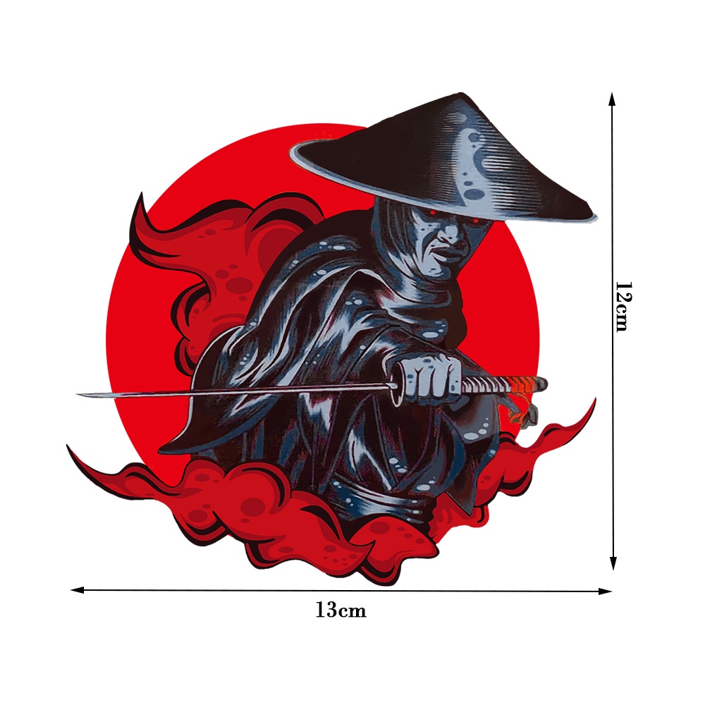 Miếng Dán Trang Trí Xe Ô Tô/Mô Tô Hình Samurai Nhật Bản Cá Tính