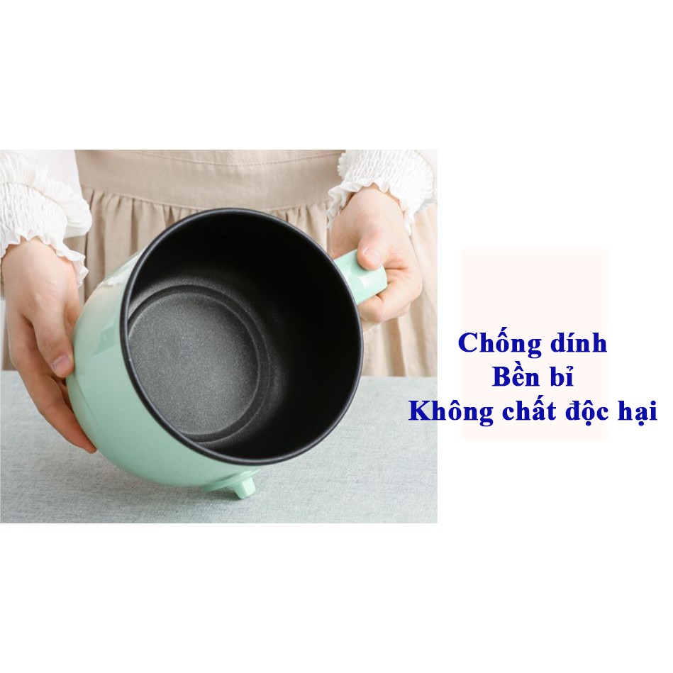 Nồi điện đa năng SZHCN chính hãng, Nồi lẩu mini 1.2L, 3 tầng, có giá hấp. Chiên, rán, xào, luộc...đều được - BH 12 tháng