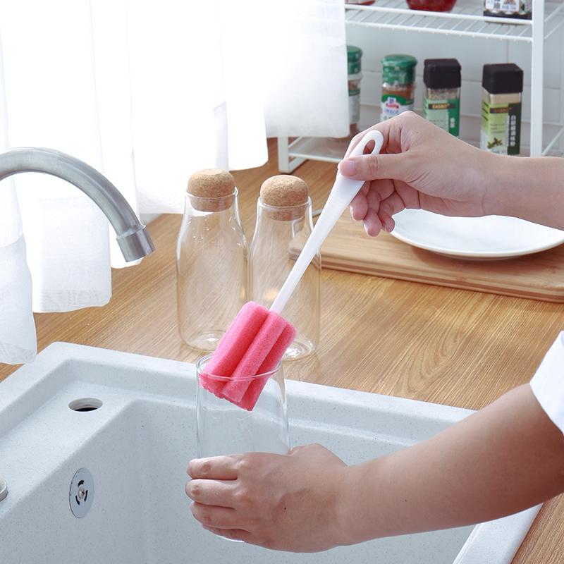 Cọ rửa ly/chai lọ tay cầm dài tiện lợi