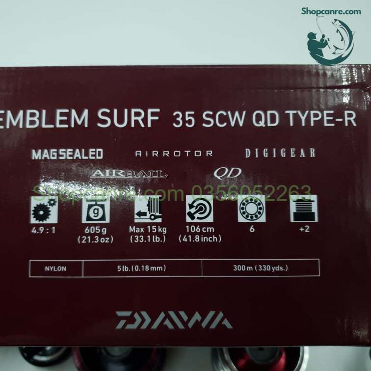 Máy câu cá Daiwa Emblem Surf SCW QD Type-R 3 Cối