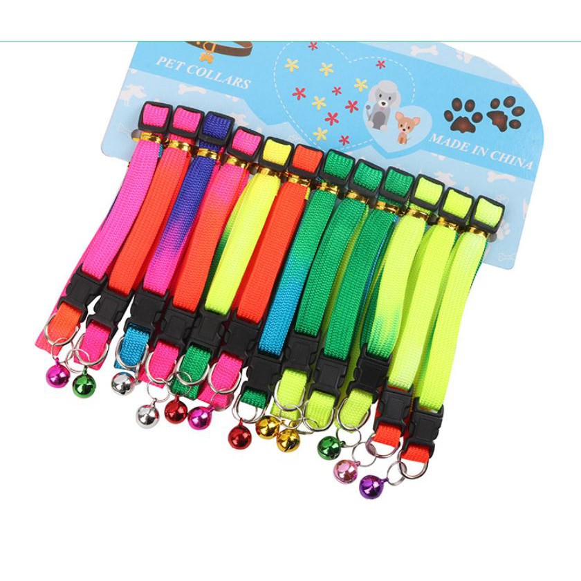 Vòng lục lạc chó mèo dây đeo cổ - phụ kiện chó mèo - size 1CM*  nhiều hoa văn
