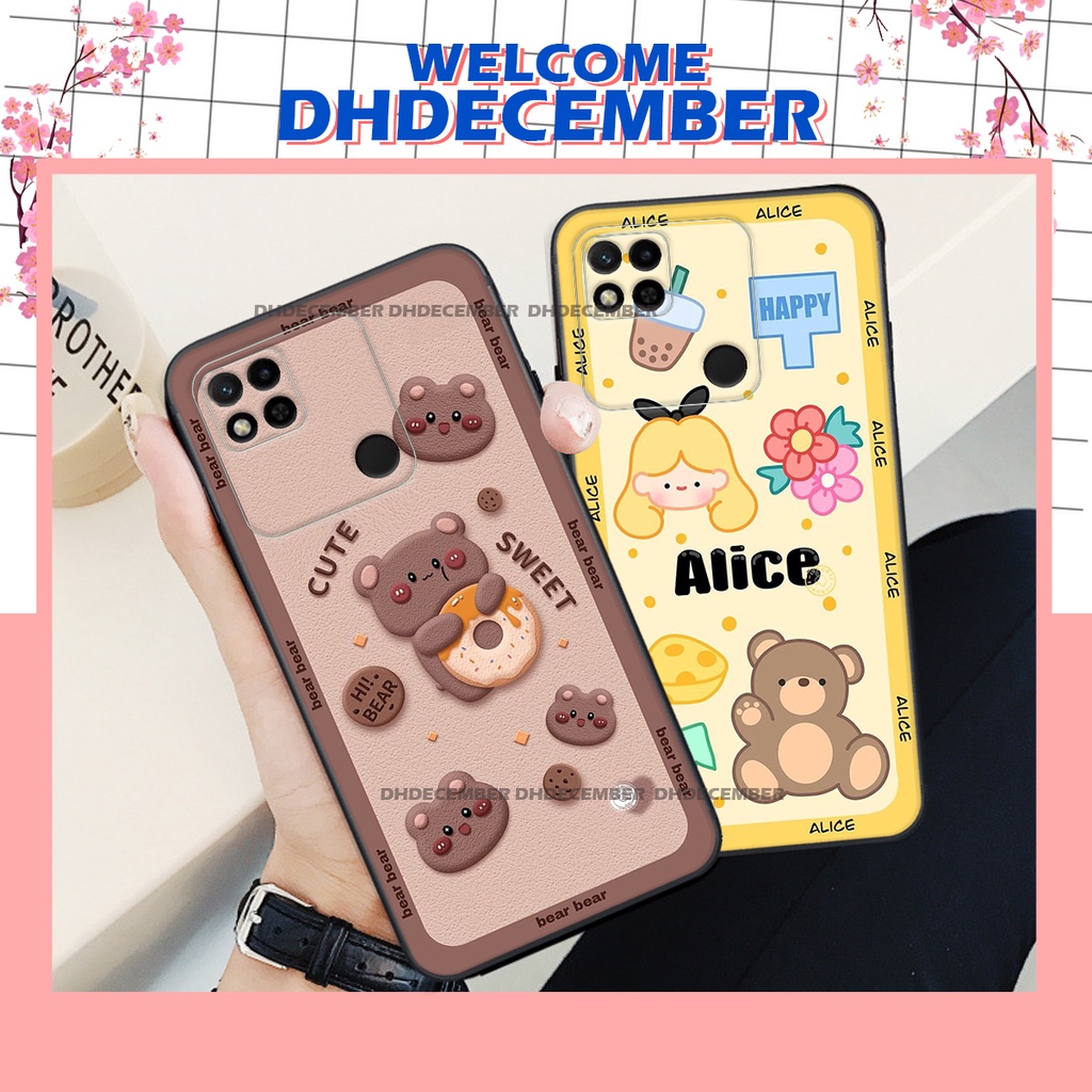 Ốp lưng Xiaomi REDMI 10A - BẢO VỆ CAMERA  in hình 3D GẤU HỒNG-GẤU BEER -CỰC XINH-RẺ