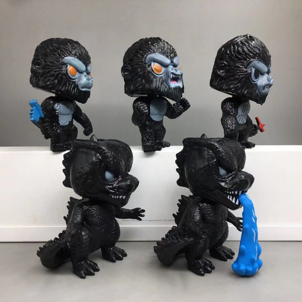 Bộ 5 Mô Hình Khủng Long Godzilla Vs King Kong 10cm Đáng Yêu 2021