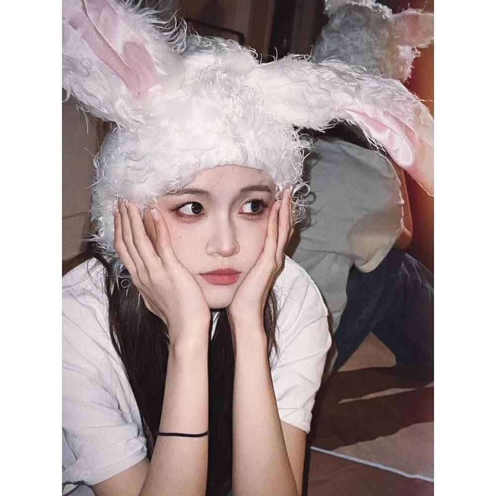 Mũ Tai Thỏ Nhồi Bông Dễ Thương Dùng Làm Đạo Cụ Chụp Ảnh Ouyang Nana
