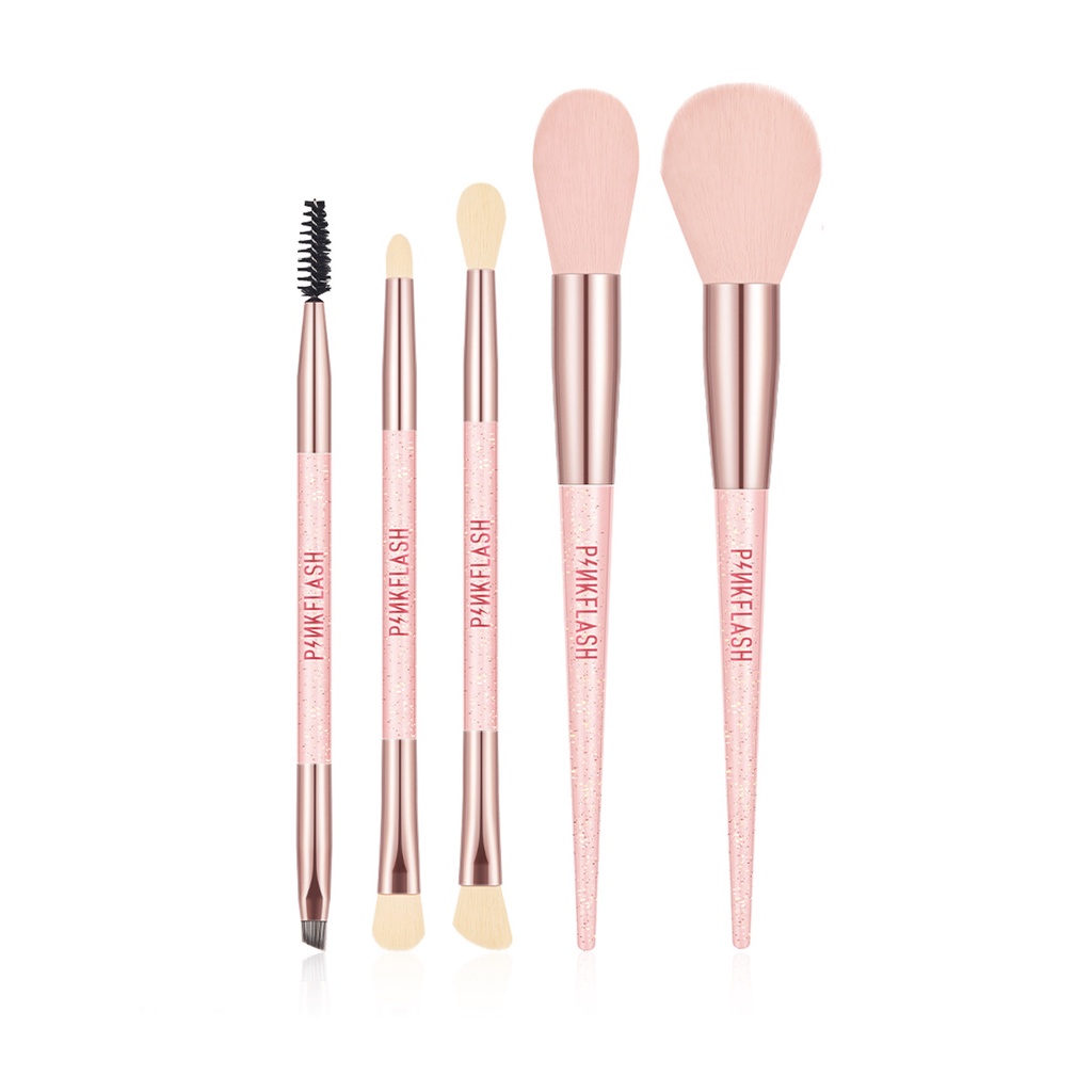 Bộ 5 cây cọ trang điểm PINKFLASH Fairy Wand dùng để đánh phấn mắt/ phấn má hồng/ trang điểm lông mày/ đánh phấn mũi