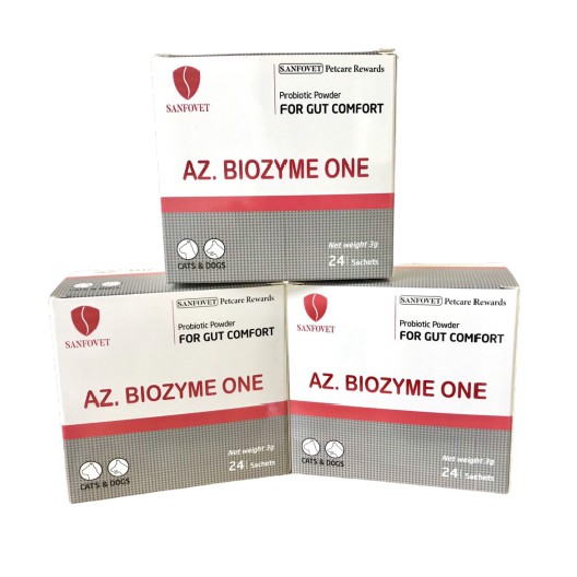 Hộp 24 gói - Men tiêu hóa cho chó mèo Az. Biozyme One