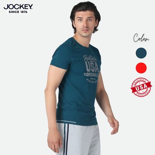 Áo Phông Nam Jockey Thun Cotton Bambo Ngắn Tay In Chữ USA Mềm Mại Cao Cấp - JUMT0422