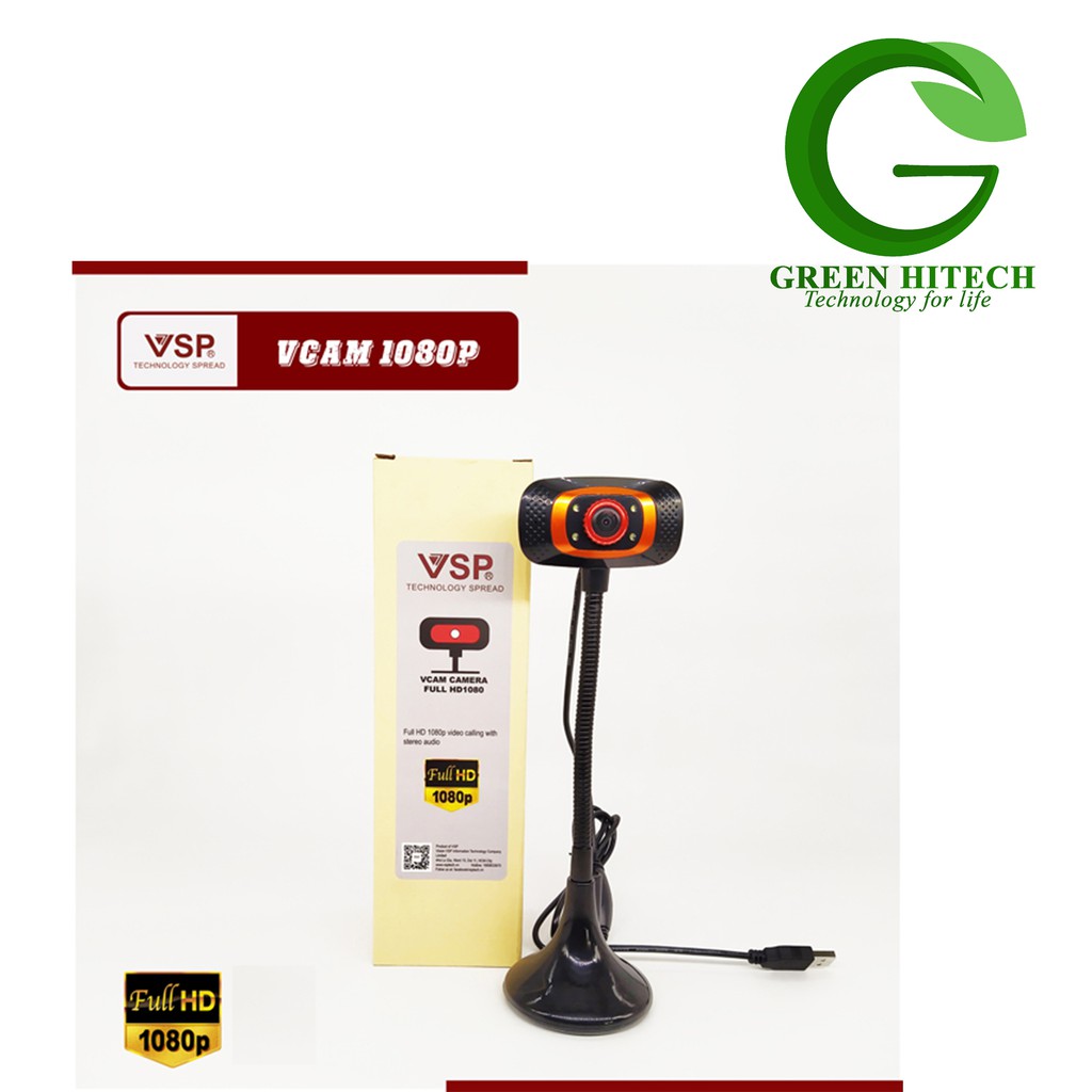[Mã ELORDER5 giảm 10K đơn 20K] Webcam VSP 1080p FullHD/CHÂN CAO/CÓ ĐÈN(FULL BOX) | BigBuy360 - bigbuy360.vn